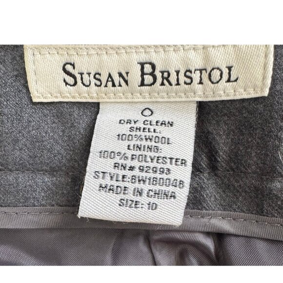 Susan Bristol Wool Trouser Pants Wide Legged Lined Pockets Women's Size 10 - Picture 5 of 7